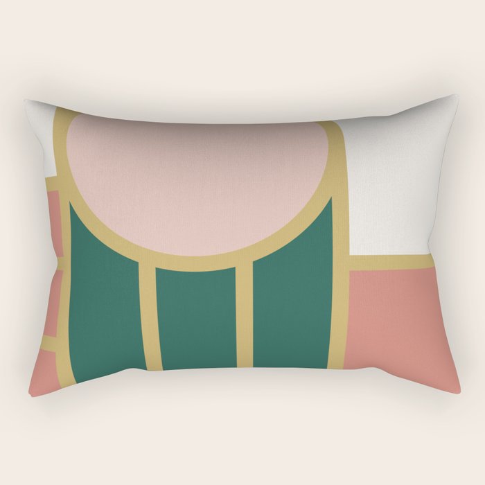 Maximalist Geometric 04B Rectangular Pillow Gallery Image 1