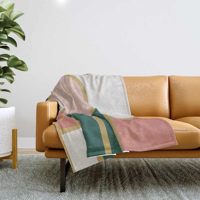 Maximalist Geometric 04B Throw Blanket Gallery Image 1