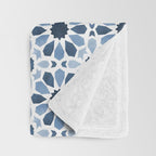 Watercolor Zellige Harmony Throw Blanket Gallery Image 3