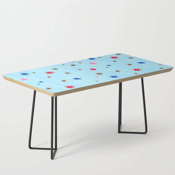 Celestial Star Twinkle in Sky Blue Watercolor Coffee Table Gallery Image 1