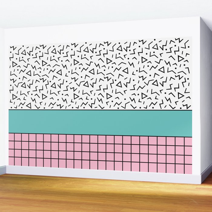 Memphis Pattern 33 / 80s - 90s Retro Wall Mural Gallery Image 2
