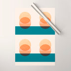 Abstraction_NEW_SUNSET_OCEAN_WAVE_POP_ART_Minimalism_0022D Wrapping Paper Gallery Image 1
