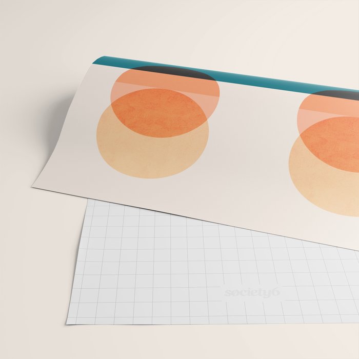Abstraction_NEW_SUNSET_OCEAN_WAVE_POP_ART_Minimalism_0022D Wrapping Paper Gallery Image 2