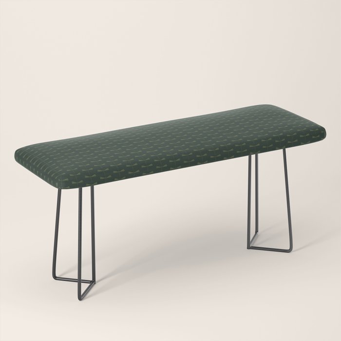 Dragonfly Pattern X Earthy Green Bench Gallery Image 1