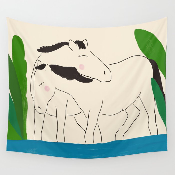 Horses Wall Tapestry Gallery Image 4