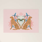 Cheetah Symmetry Welcome Mat Gallery Image 1
