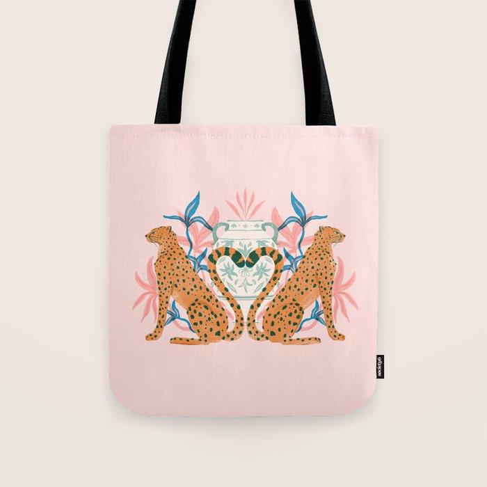 Cheetah Symmetry Tote Bag Gallery Image 1