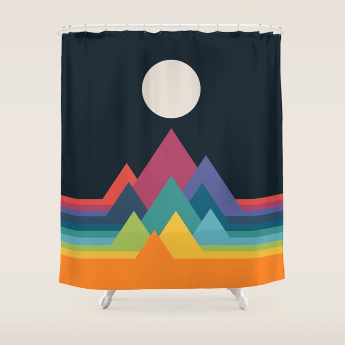 Whimsical Mountains Shower Curtain Gallery Image 1