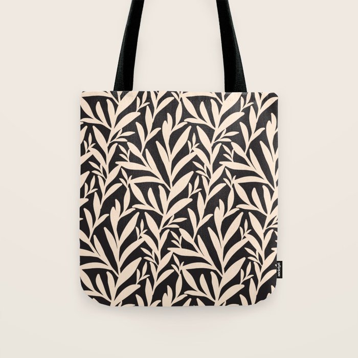 Black and White Leaves 2  Tote Bag Gallery Image 1