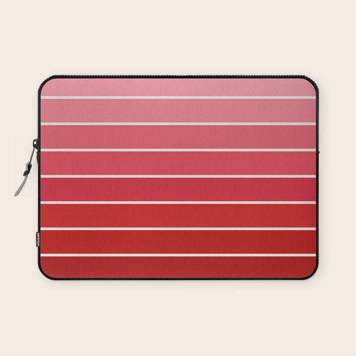 Gradient Arch VI Pink and Red Mid Century Modern Rainbow Laptop Sleeve Gallery Image 1