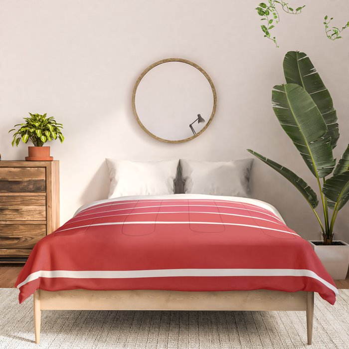Gradient Arch VI Pink and Red Mid Century Modern Rainbow Comforter Gallery Image 3