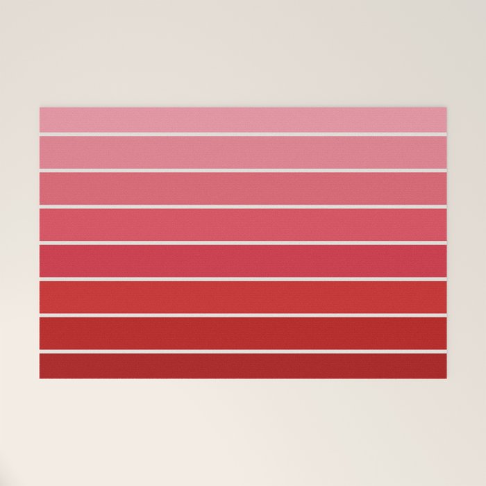 Gradient Arch VI Pink and Red Mid Century Modern Rainbow Welcome Mat Gallery Image 1
