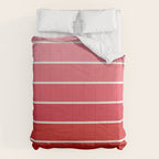 Gradient Arch VI Pink and Red Mid Century Modern Rainbow Comforter Gallery Image 6
