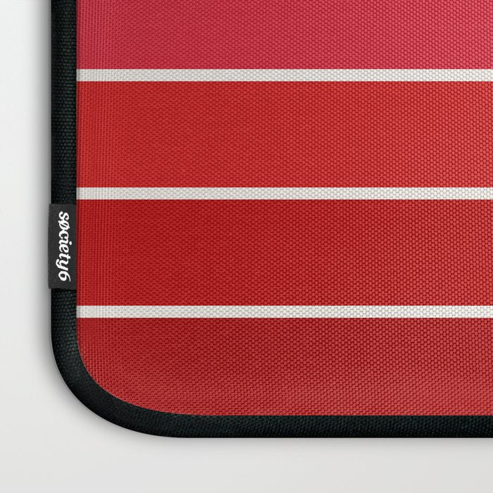 Gradient Arch VI Pink and Red Mid Century Modern Rainbow Laptop Sleeve Gallery Image 3