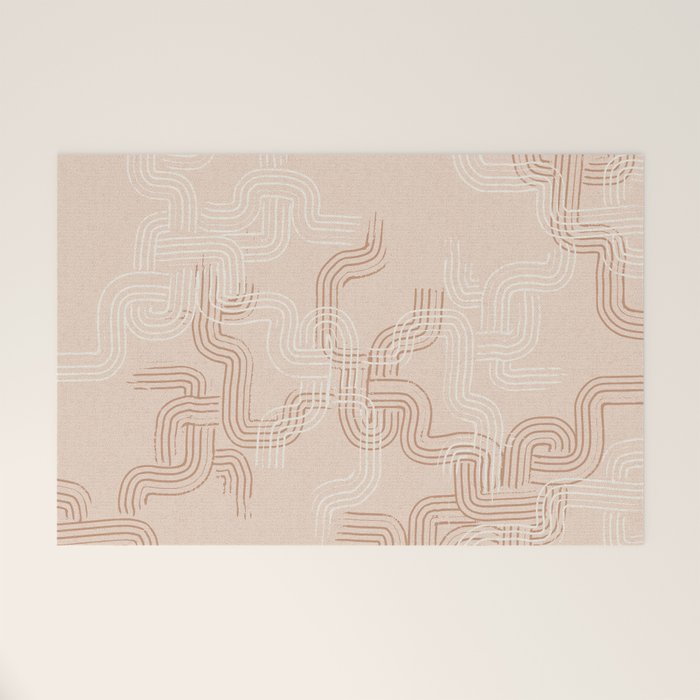 calming essentials traces pale mocha mousse Welcome Mat Gallery Image 1
