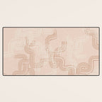 calming essentials traces pale mocha mousse Desk Mat Gallery Image 3