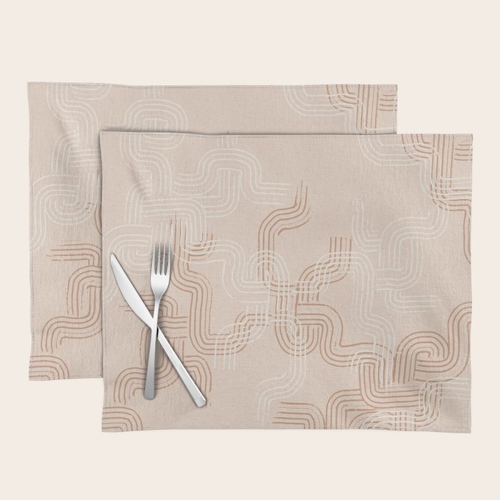 calming essentials traces pale mocha mousse Placemat Gallery Image 1
