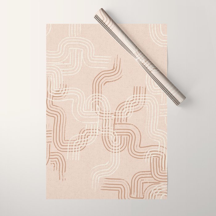 calming essentials traces pale mocha mousse Wrapping Paper Gallery Image 1