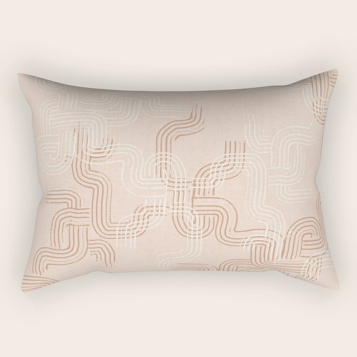 calming essentials traces pale mocha mousse Rectangular Pillow Gallery Image 1