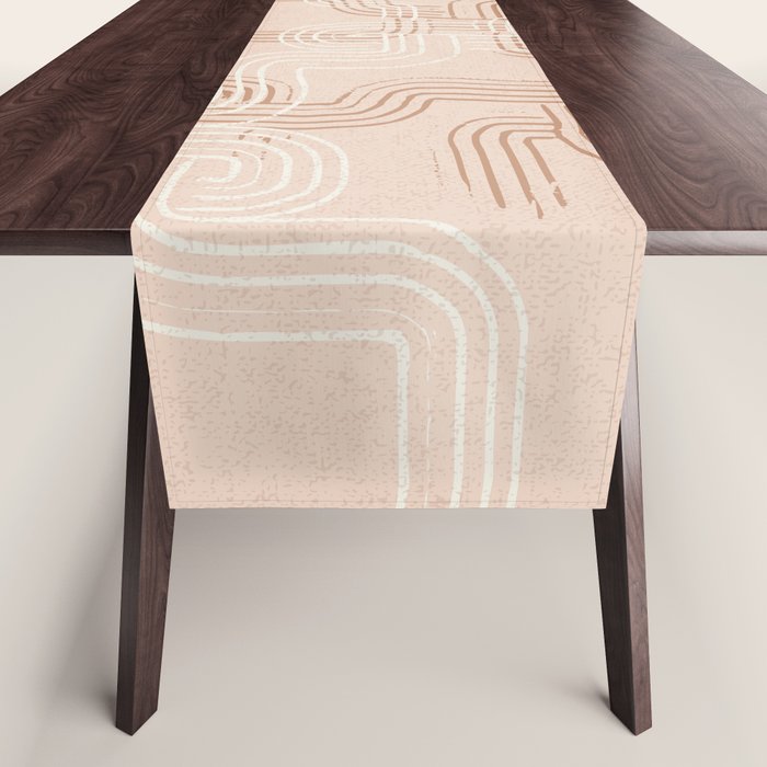 calming essentials traces pale mocha mousse Table Runner Gallery Image 1
