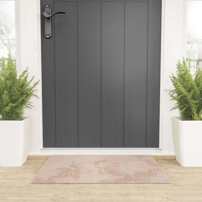 calming essentials traces pale mocha mousse Welcome Mat Gallery Image 3