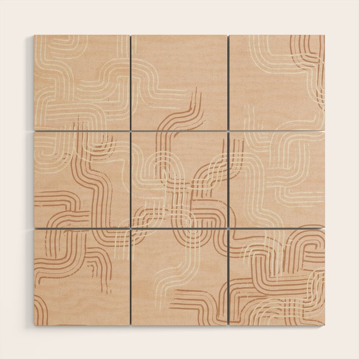 calming essentials traces pale mocha mousse Wood Wall Art Gallery Image 1