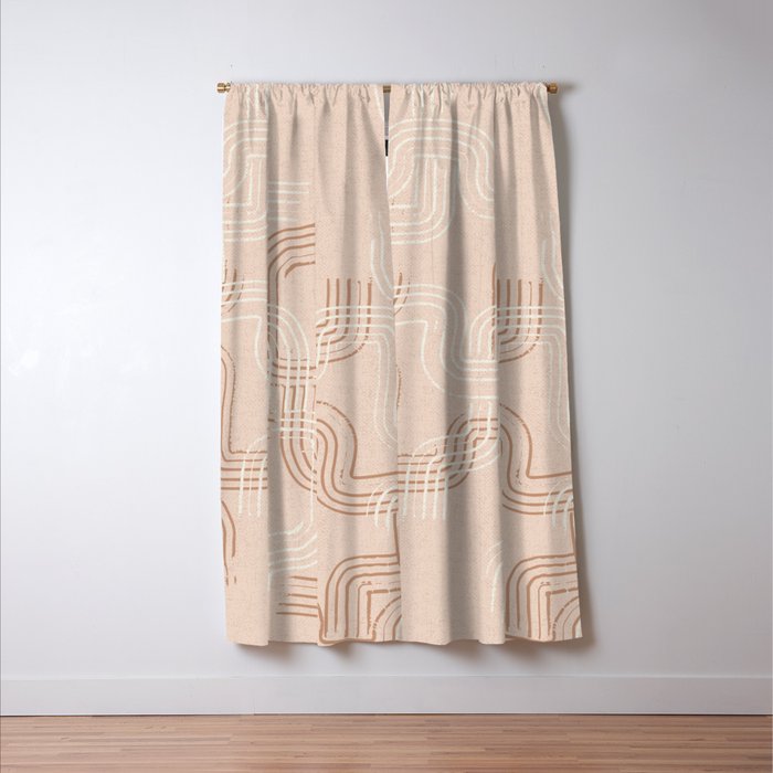 calming essentials traces pale mocha mousse Window Curtain Gallery Image 3
