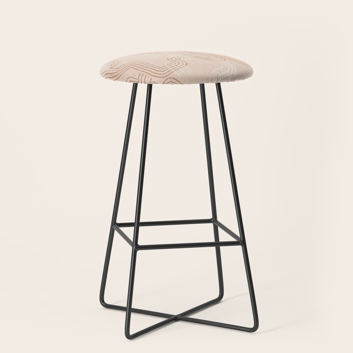 calming essentials traces pale mocha mousse Stool Gallery Image 1