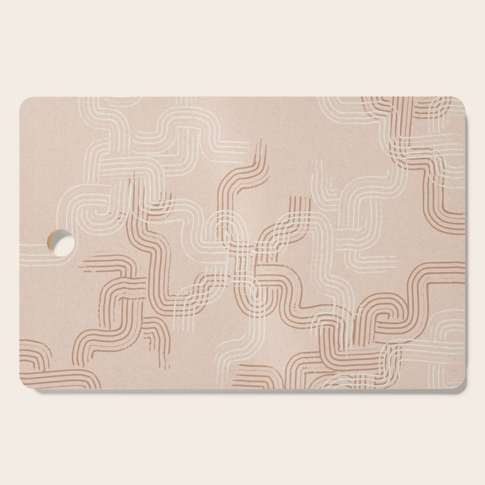 calming essentials traces pale mocha mousse Cutting Board Gallery Image 1