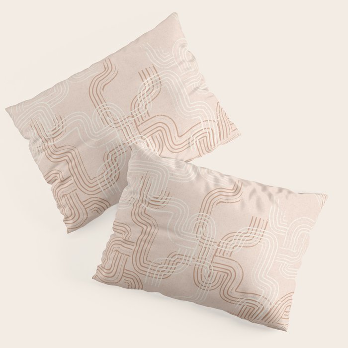 calming essentials traces pale mocha mousse Pillow Sham Gallery Image 3