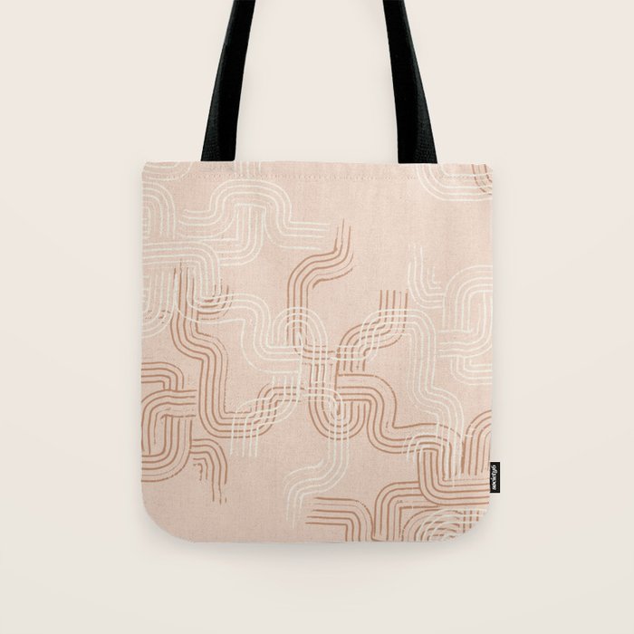 calming essentials traces pale mocha mousse Tote Bag Gallery Image 1