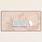 calming essentials traces pale mocha mousse Desk Mat Gallery Image 1