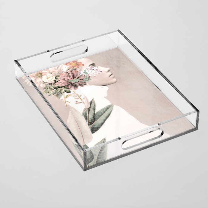 Floral Portrait 33 Acrylic Tray Gallery Image 1
