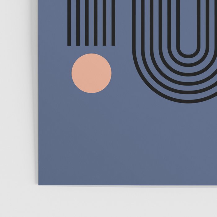 Abstraction_NEW_SUN_BLUE_LINE_POP_ART_Minimalism_0222A Poster Gallery Image 3