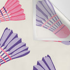 Pink and purple badminton birdies Wall Tapestry Gallery Image 3