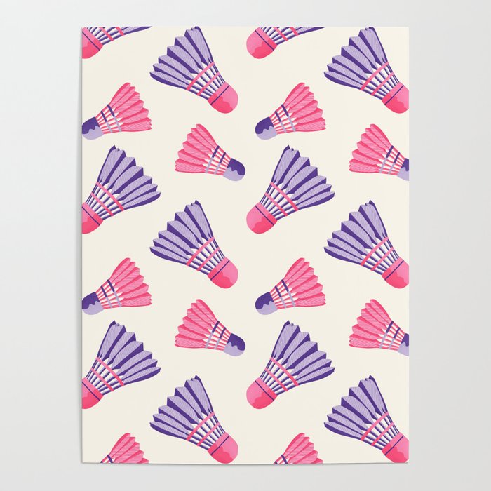 Pink and purple badminton birdies Poster Gallery Image 4