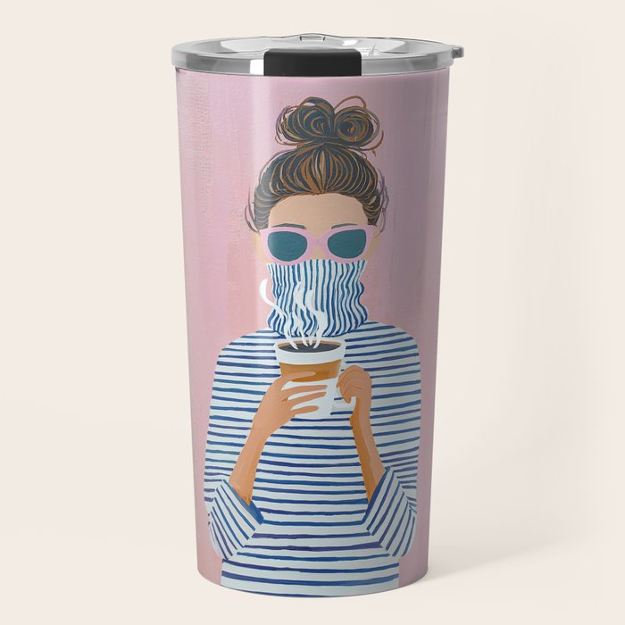 Cozy Morning Coffee Vibes Travel Mug Gallery Image 1