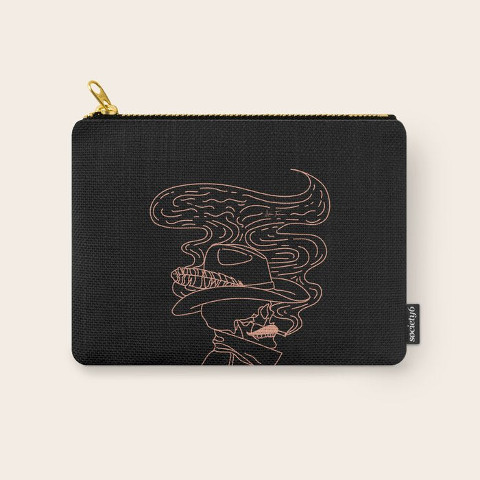 Love or Die Tryinâ Cowhand - Black & Pink Carry All Pouch Gallery Image 1