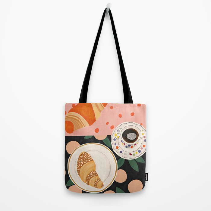 Coffee and Croissant Tote Bag Gallery Image 2