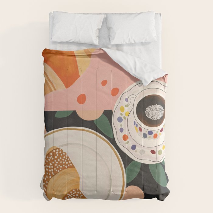 Coffee and Croissant Comforter Gallery Image 6