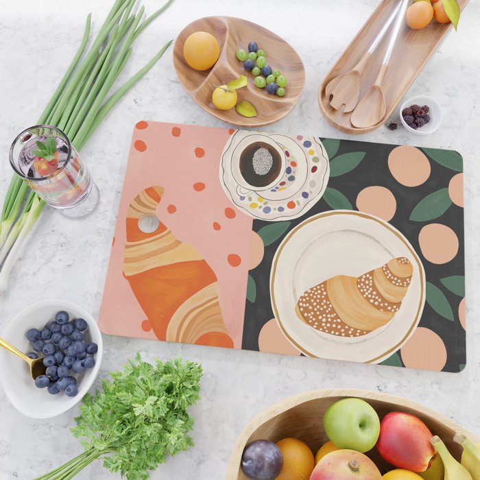 Coffee and Croissant Cutting Board Gallery Image 2