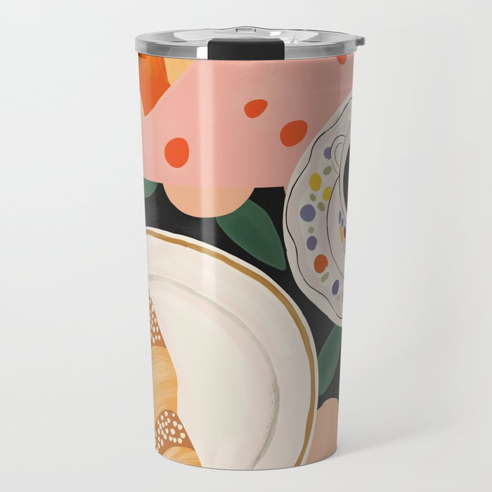 Coffee and Croissant Travel Mug Gallery Image 1