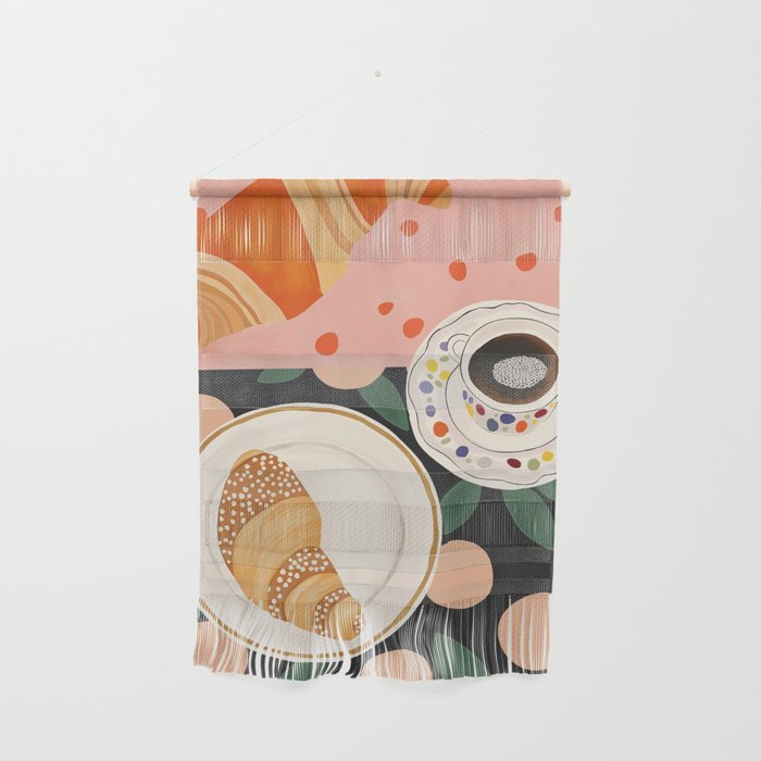 Coffee and Croissant Wall Hanging Gallery Image 1