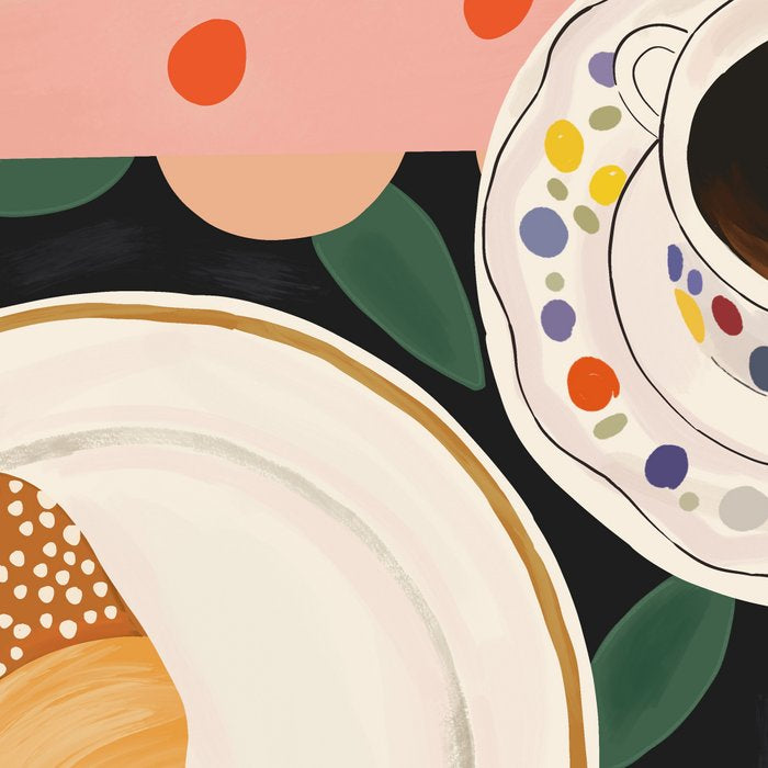 Coffee and Croissant Coffee Mug Gallery Image 2