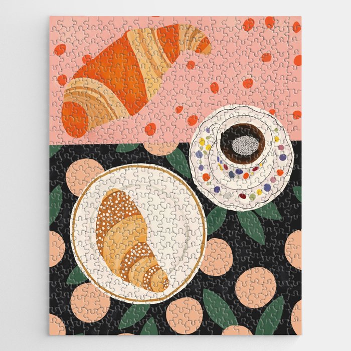 Coffee and Croissant Jigsaw Puzzle Gallery Image 1