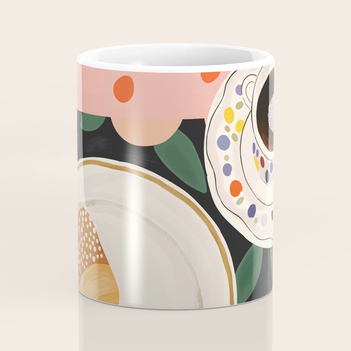 Coffee and Croissant Coffee Mug Gallery Image 4