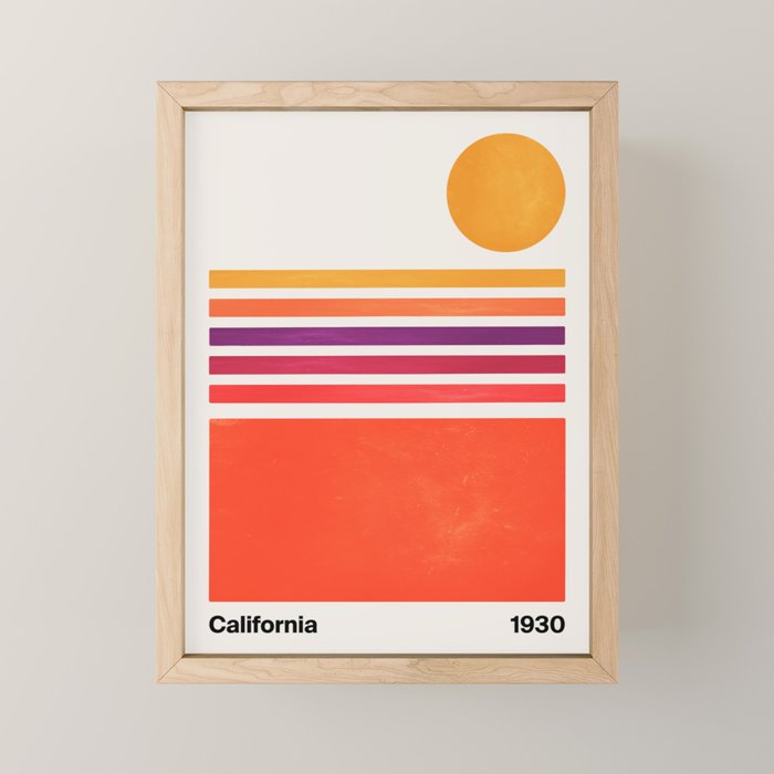 California Sunrise Mini Art Print Gallery Image 1