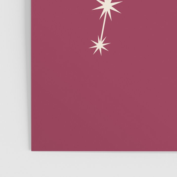 Aquarius Zodiac Star Constellation Line Art Pink Poster Gallery Image 3