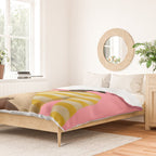 Stylish Woman Holding Goose in Striped Dress Duvet Cover Gallery Image 2