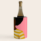 Stylish Woman Holding Goose in Striped Dress Wine Chiller Gallery Image 3